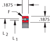 NAA series, type C - radial contact, bearing profile