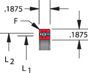 NAA series, type X - four point contact, bearing profile