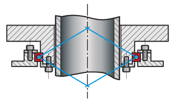 Kaydon Bearings - thin section bearings save space & weight - A single 7 inch bore four-point contact KB070XP0 thin section bearing can replace two 6010 bearings