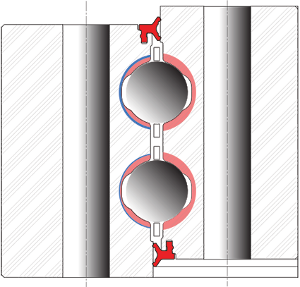 Kaydon Bearings - Bearing upgrade: raceway hardening. Case depth: failed bearing.